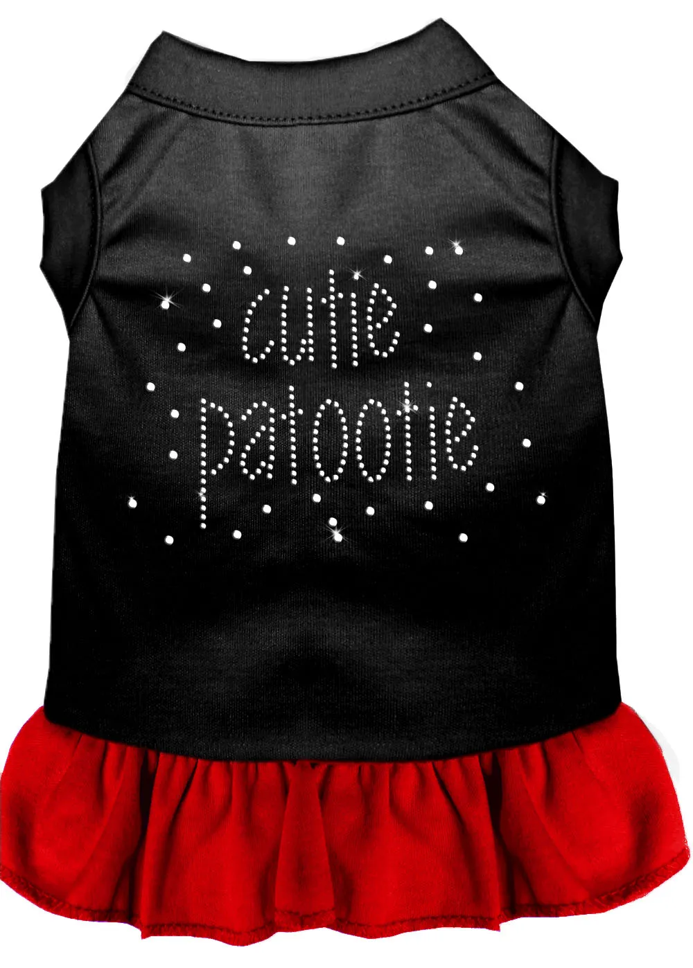 Rhinestone Cutie Patootie Dress Black With Red Xl
