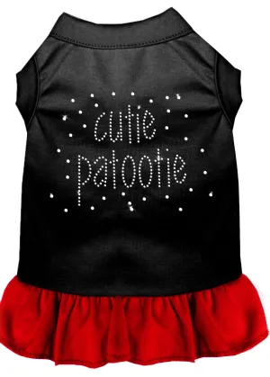 Rhinestone Cutie Patootie Dress Black With Red Xl