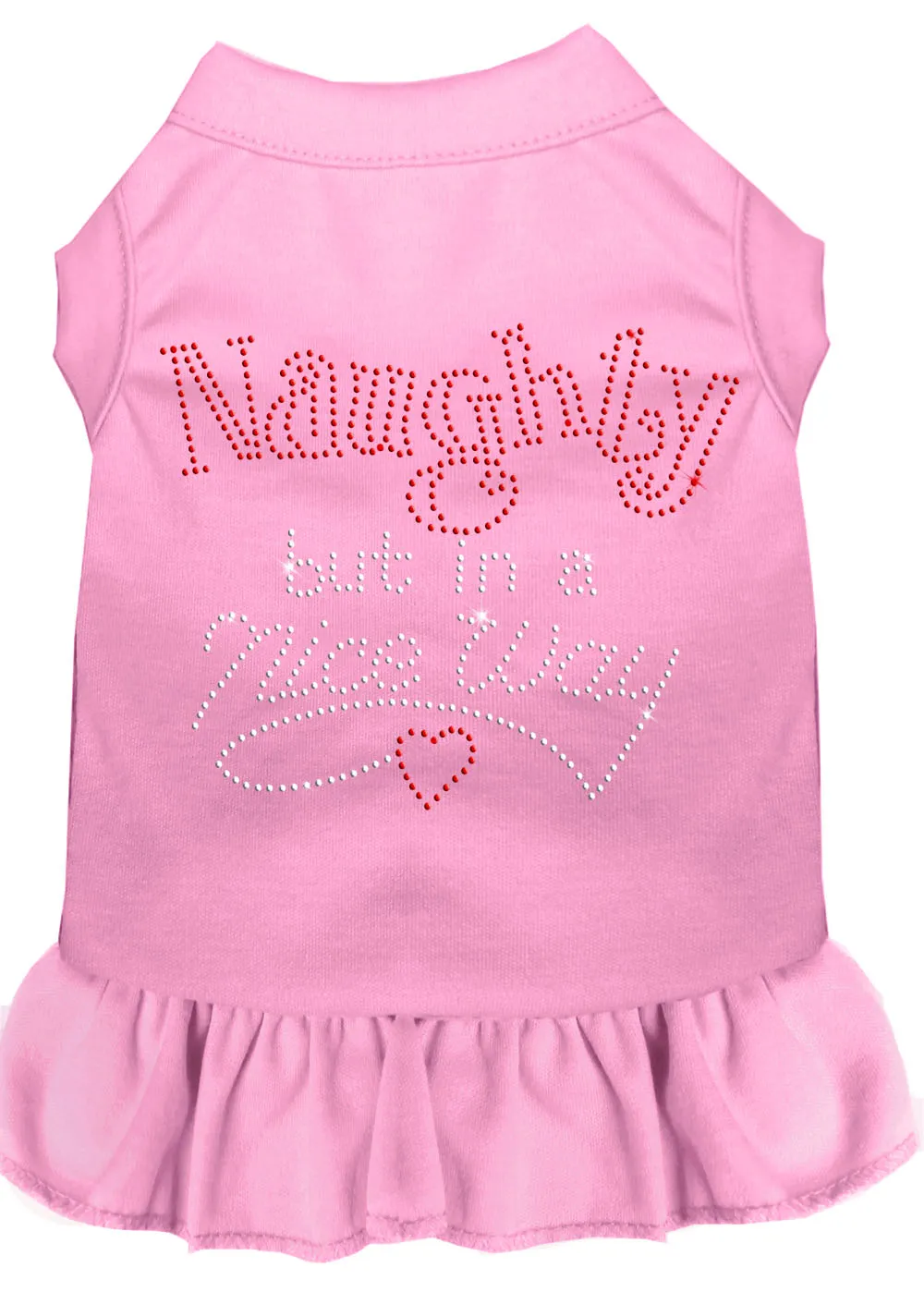 Rhinestone Naughty But In A Nice Way Dress Light Pink Lg