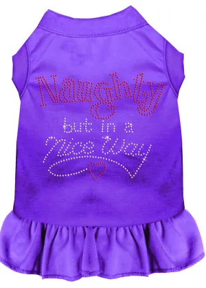Rhinestone Naughty But In A Nice Way Dress Purple Lg