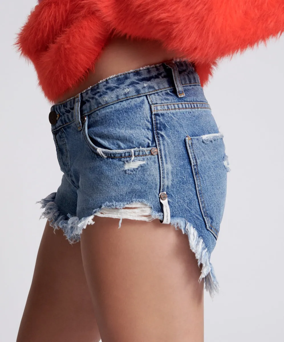Rosewood Bonita Low Waist Denim Short - One Teaspoon