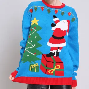 Santa Knitted Christmas Pullover Sweater