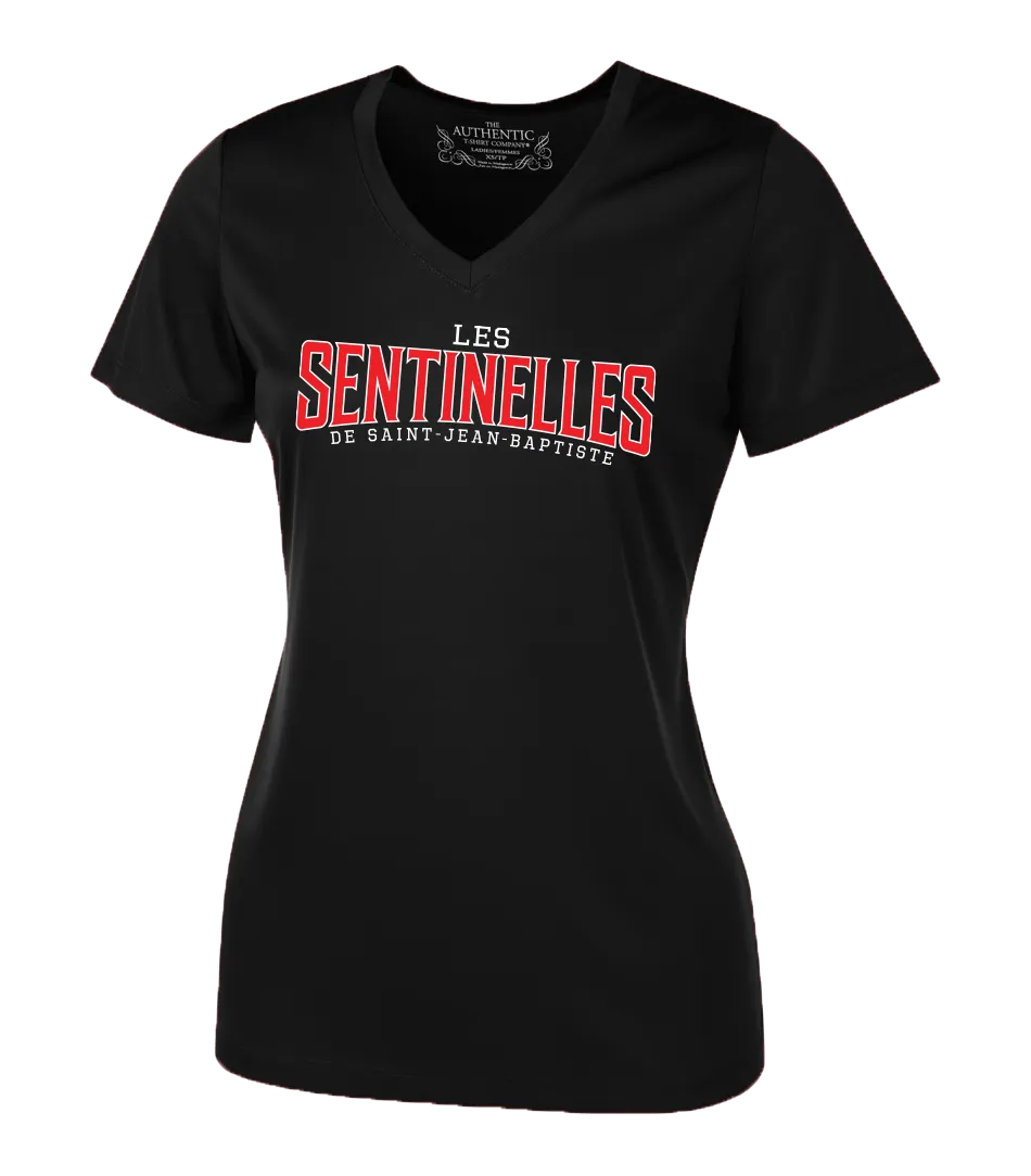 Sentinelles Ladies V-Neck T-Shirt with Printed logo