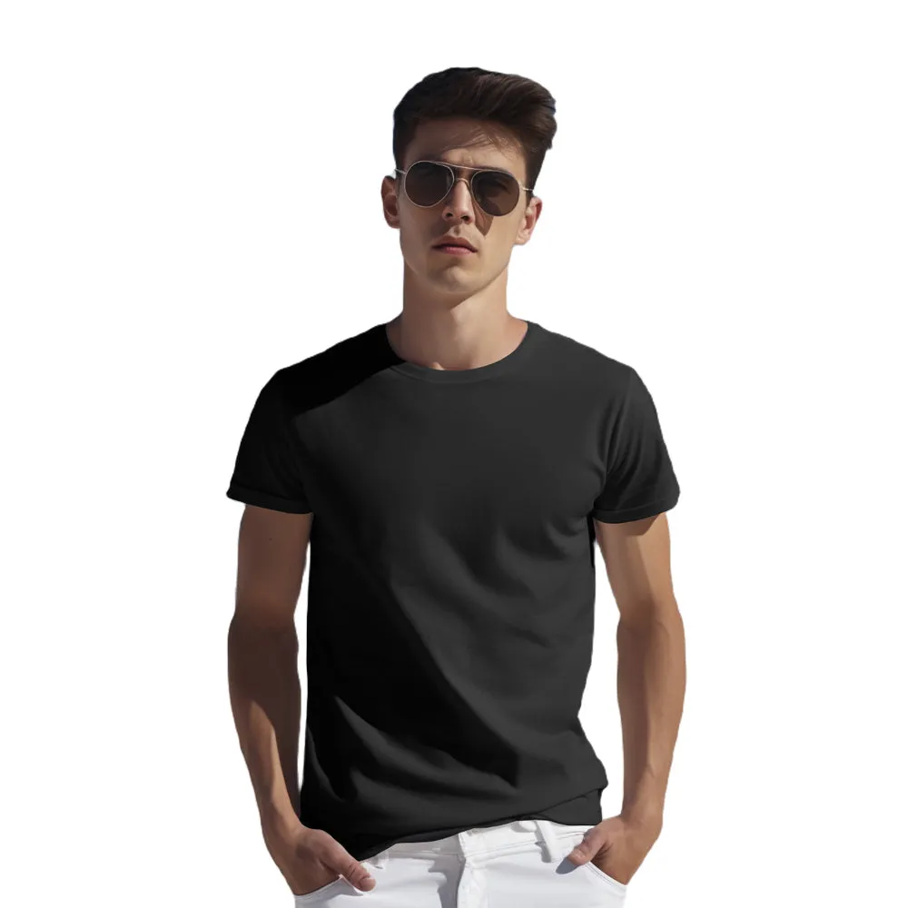 Shop Black Supima Cotton T-shirt for Men  - Soft, Durable & Premium Fit