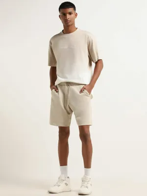 Studiofit Beige Relaxed Fit Bermuda Shorts