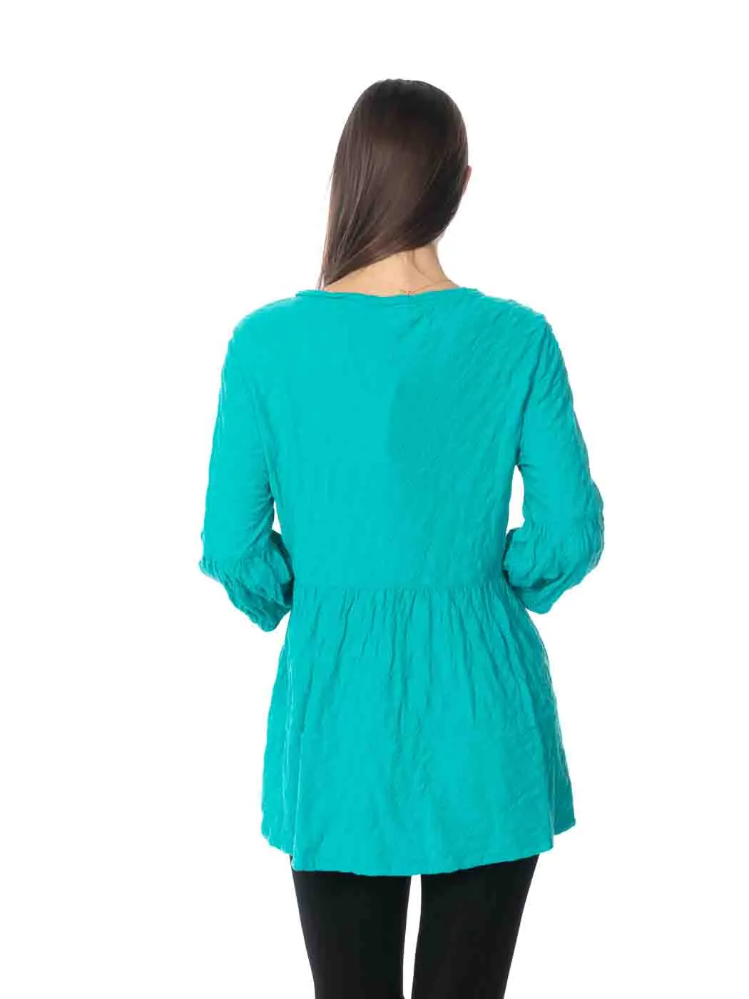 Tianello "Honey" Knit Jacquard "Shelby" 2-PKT Blouse