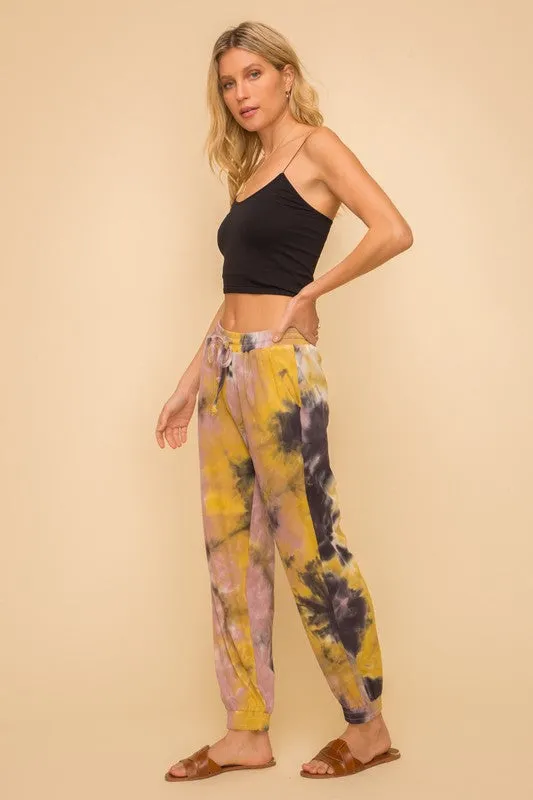 Tie Dye Ribbed Jersey Jogger