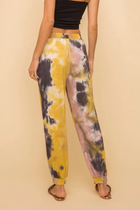 Tie Dye Ribbed Jersey Jogger