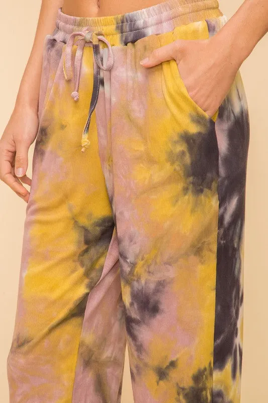 Tie Dye Ribbed Jersey Jogger