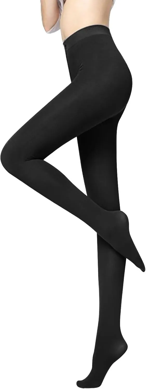 Tights for Women 80 Denier Soft Opaque Tights Solid High Waist Footed Pantyhose Warm Stretch Velvet Tights Leggings
