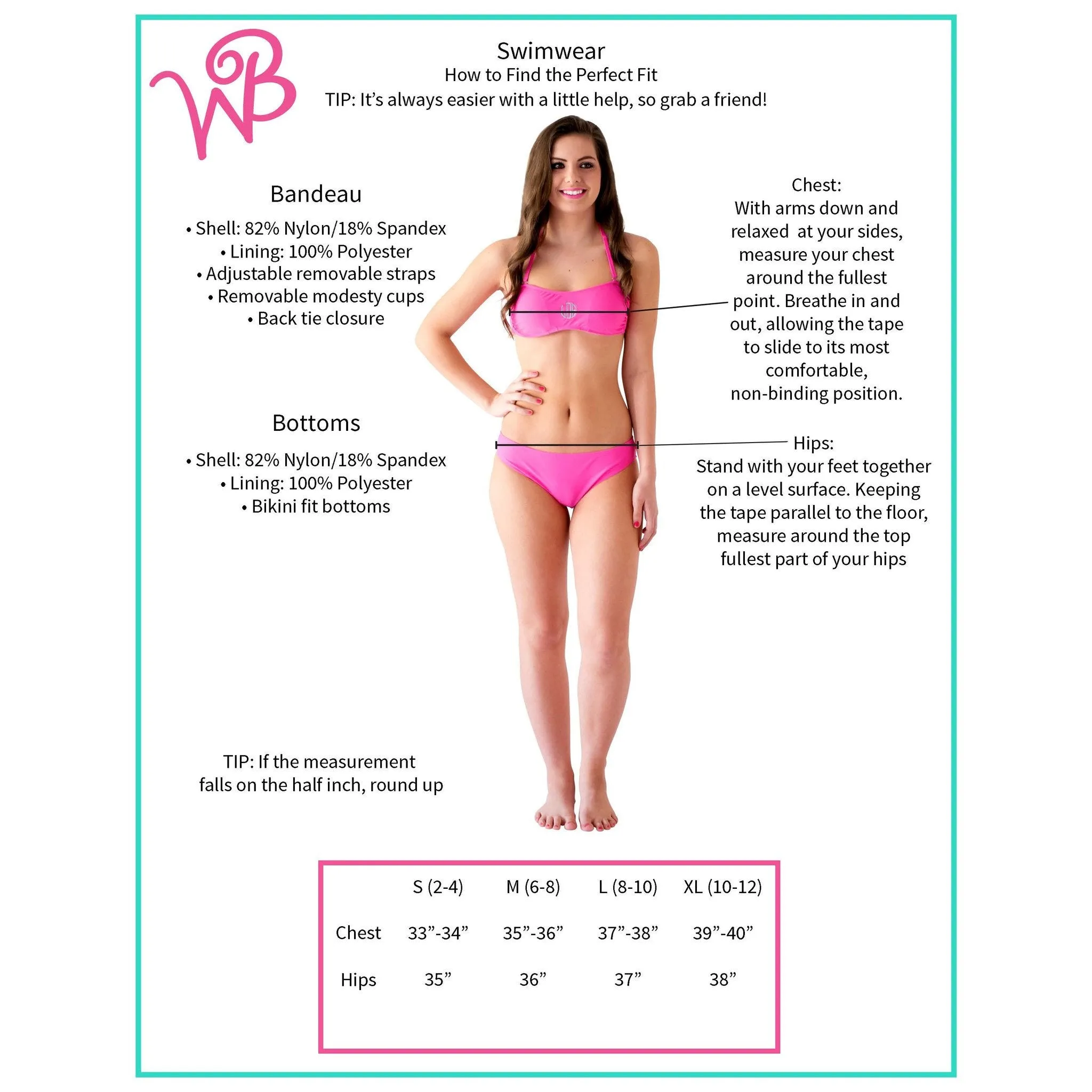 Viv & Lou Black Swim Bandeau Top