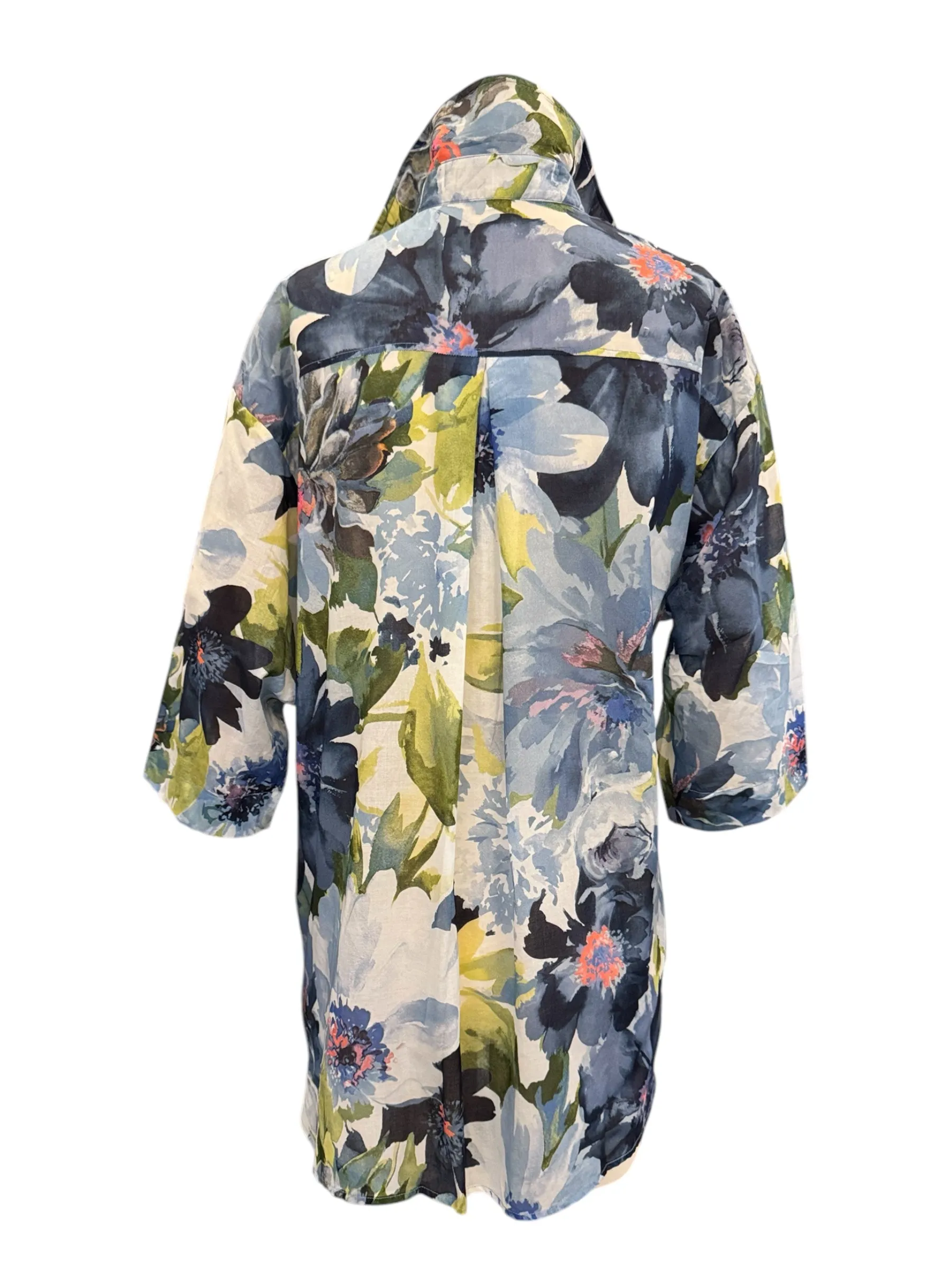 VLTS Cotton Voile Floral Tunic