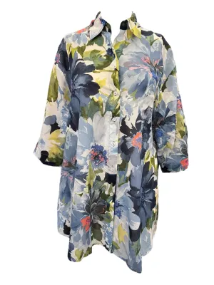 VLTS Cotton Voile Floral Tunic