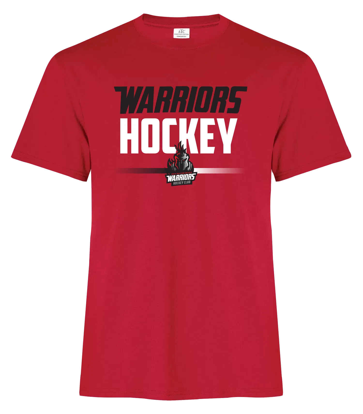 Warriors Hockey Adult Cotton T-Shirt with Printed Logo