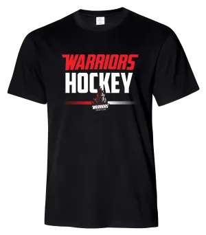 Warriors Hockey Adult Cotton T-Shirt with Printed Logo
