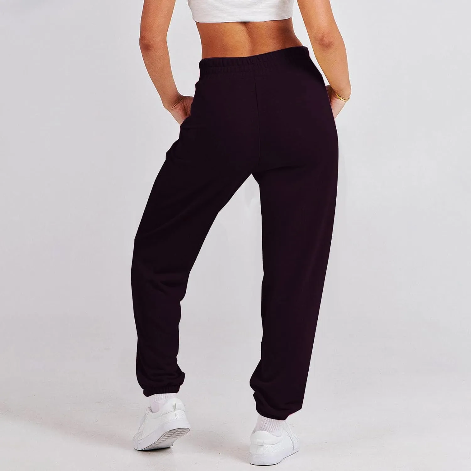 Women Baggy Cinch Bottom Sweatpants 2024 Drawstring High Waist Athletic Joggers Fall Lounge Cozy Trousers with Pocket