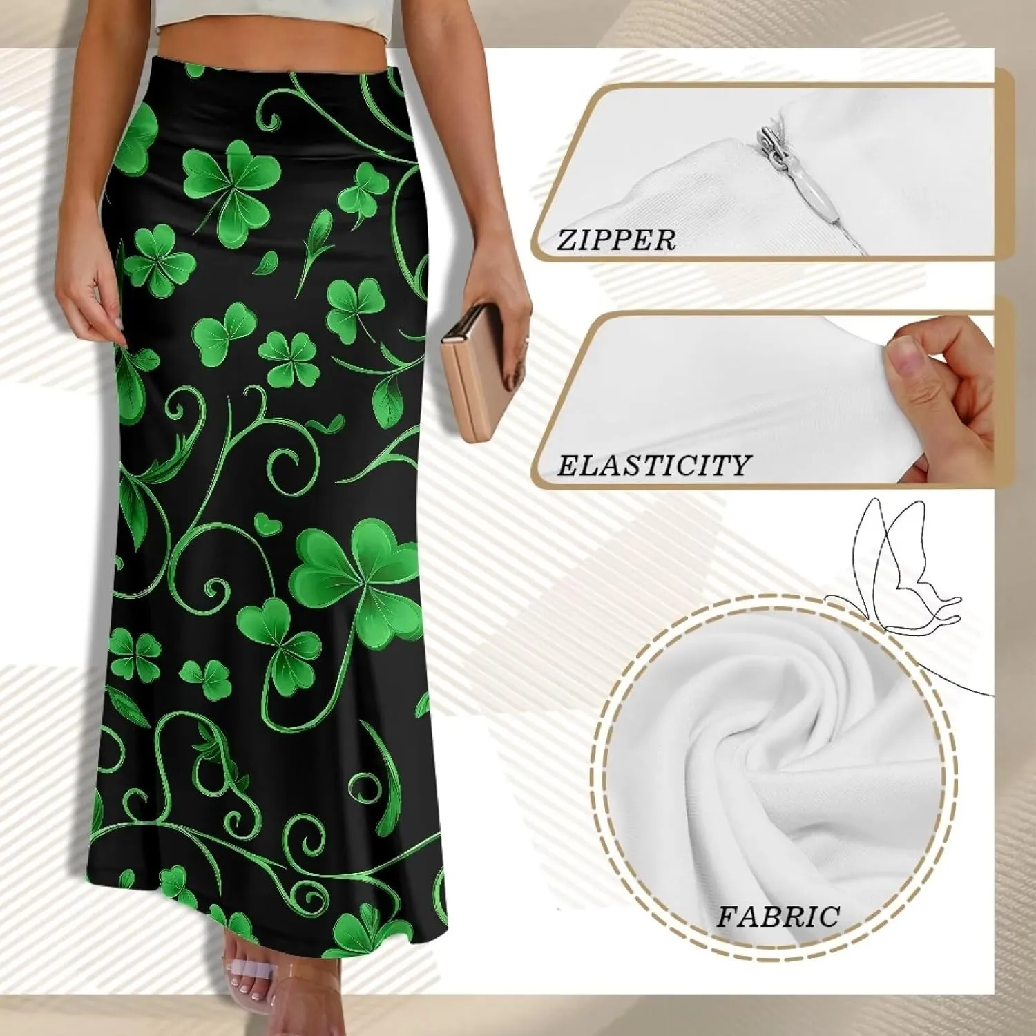 Women's Casual High Waisted Fishtail Bodycon Long Maxi Skirt A-Line Flared Maxi Skirts Fit Cocktail Party Wedding