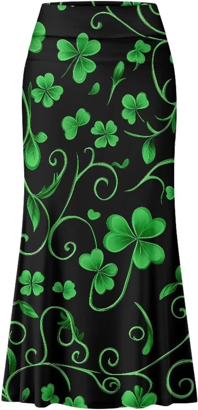 Women's Casual High Waisted Fishtail Bodycon Long Maxi Skirt A-Line Flared Maxi Skirts Fit Cocktail Party Wedding