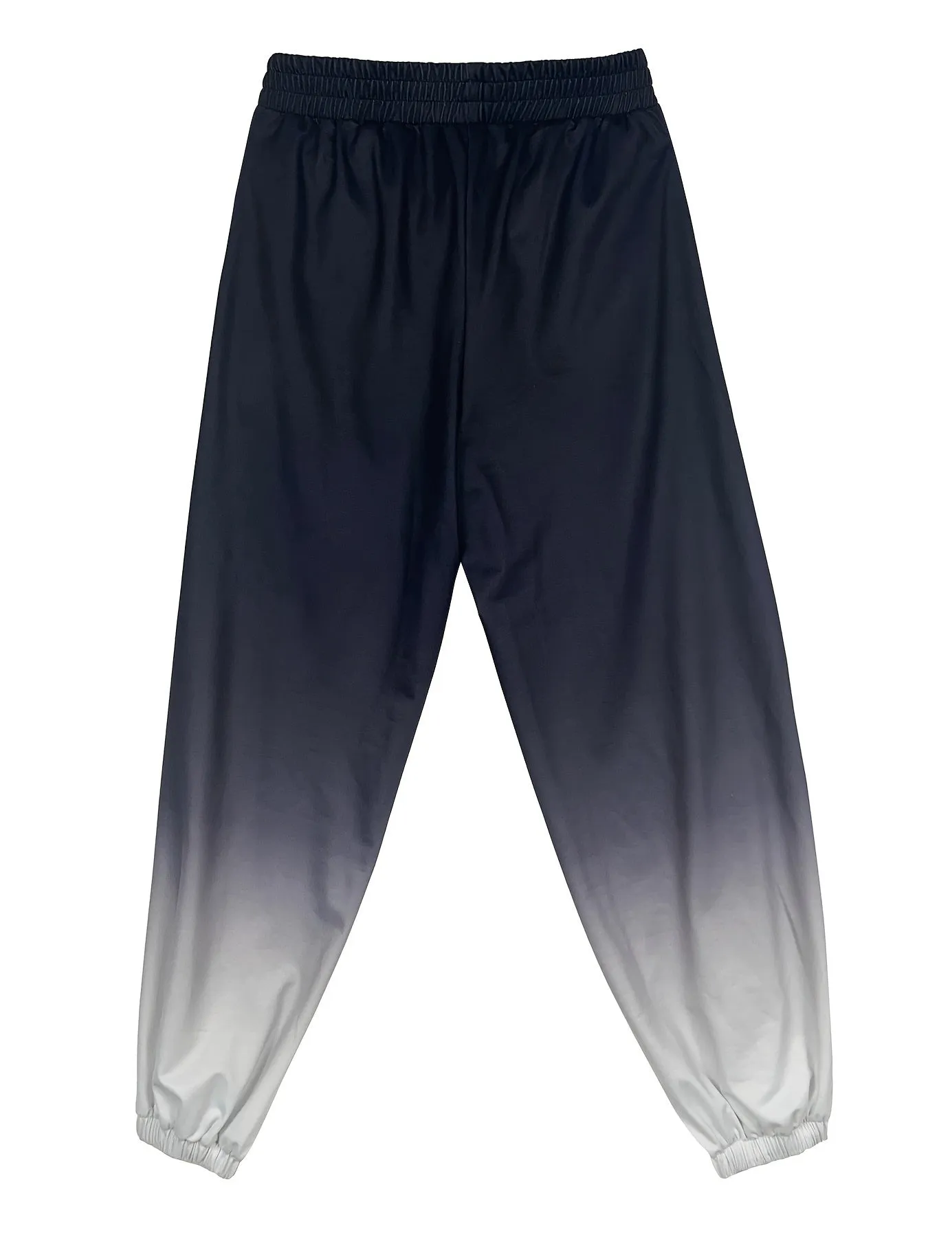 Women's Gradient Joggers - Casual Elastic Waist Sweatpants with Pockets, Breathable Polyester Blend, Machine Washable