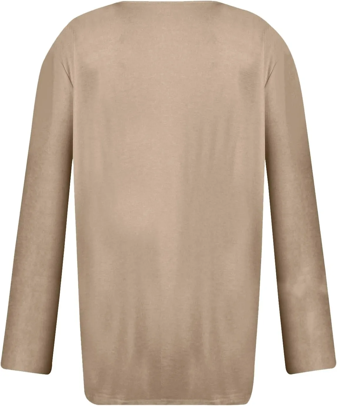 Womens Tops Button V Neck Long Sleeve T Shirt Chest Panel Ruched Solid Color Sweatshirts Lightweight Pullover